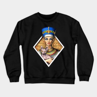 Egyptian Queen Nefertiti Crewneck Sweatshirt